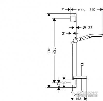 Будкрам купити Raindance Select S 120 3jet/Unica'S Puro Душовий набір Raindance Select S 120 3jet/Unica'S Puro Душовий набір 2