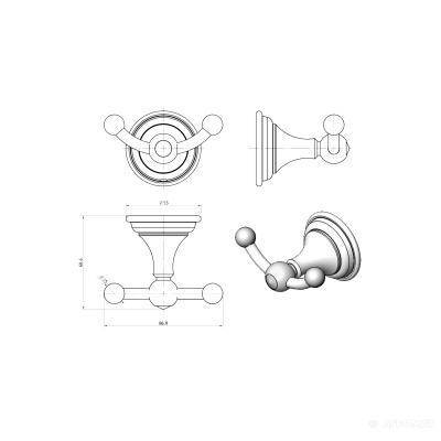 Будкрам купить CLASSIC GOLD Крючок двойной, золото, Swarovski CLASSIC GOLD Крючок двойной, золото, Swarovski 2