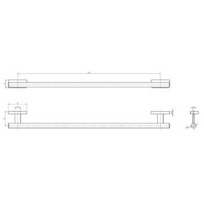 Будкрам купить UNIQUE Полотенцедержатель 55см, хром UNIQUE Полотенцедержатель 55см, хром 2