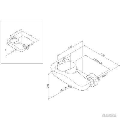 Будкрам купить BLISS L, Смеситель для душа BLISS L, Смеситель для душа 2