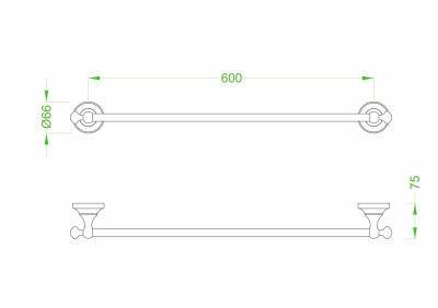 Будкрам купити Charlestone Ceramic Рушникотримач, хром