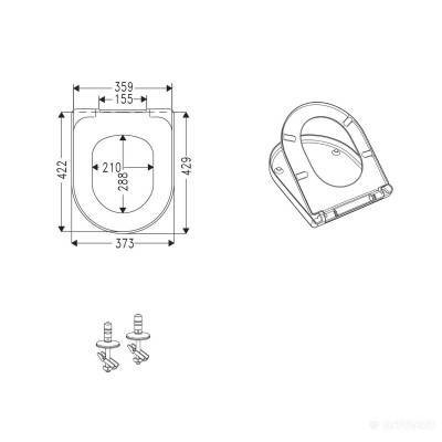 Будкрам купити OMNIA ARCHITECTURA Унітаз підв. + 98M9C101 Кришка OMNIA ARCHITECTURA Унітаз підв. + 98M9C101 Кришка 2