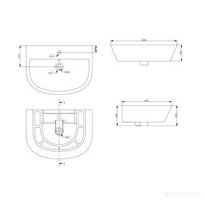 Будкрам купить TOPIC Раковина 60х45 TOPIC Раковина 60х45 2
