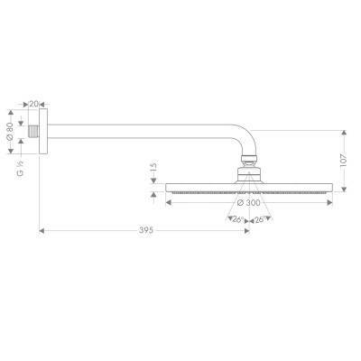 Будкрам купить Raindance S 300 Air 1jet EcoSmart Верхний душ Raindance S 300 Air 1jet EcoSmart Верхний душ 2