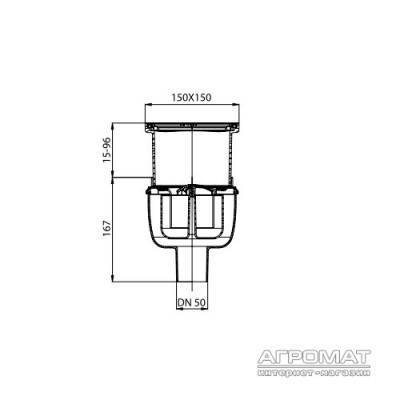 Будкрам купить Easy Flow Трап пластиковый DN 50 с вертикальным выпуском 150х150 мм. Easy Flow Трап пластиковый DN 50 с вертикальным выпуском 150х150 мм. 2