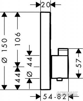 Будкрам купити ShowerSelect S Зовнішня частина термостата ShowerSelect S Зовнішня частина термостата 2