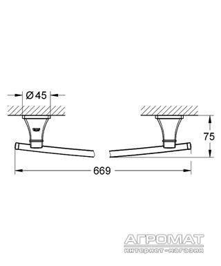 Будкрам купити Grandera Тримач рушника 600mm Grandera Тримач рушника 600mm 2
