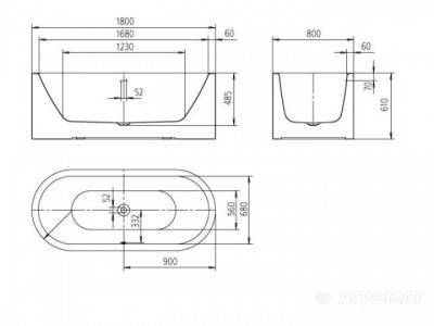 Будкрам купить Meisterstuck Centro Duo Oval Mod.1128 Ванна 180x80, easy-clean Meisterstuck Centro Duo Oval Mod.1128 Ванна 180x80, easy-clean 2
