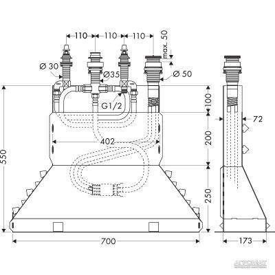 Будкрам купити Внутрішня частина змішувача 4-отв. д/ванни Внутрішня частина змішувача 4-отв. д/ванни 2