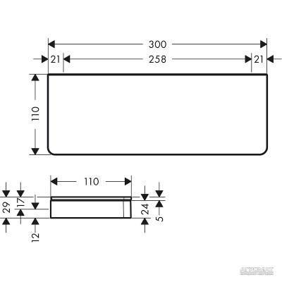 Будкрам купити Axor Universal Полиця-30 Axor Universal Полиця-30 2