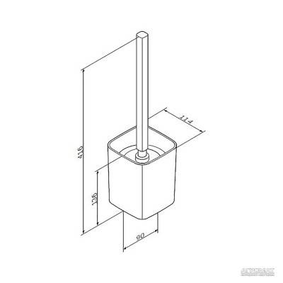 Будкрам купить Inspire стойка с туалетной щеткой Inspire стойка с туалетной щеткой 2