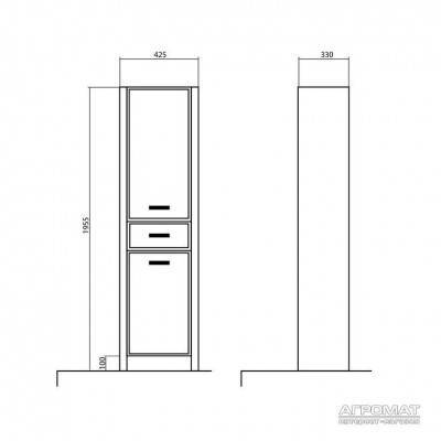 Будкрам купити ЛОТОС Пенал з корзиною, правий ЛОТОС Пенал з корзиною, правий 2