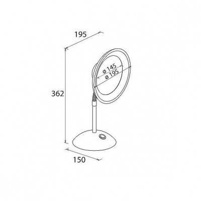 Будкрам купити Eos Косметичне дзеркало, з підсвіткою, 5-ти кратне збільшення Eos Косметичне дзеркало, з підсвіткою, 5-ти кратне збільшення 2