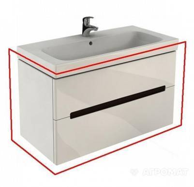 Будкрам купити MODO шафка під умивальник 100см, білий глянець