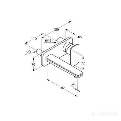 Будкрам купити E2 Зовнішня частина змішувача д/раковини, зі стіни E2 Зовнішня частина змішувача д/раковини, зі стіни 2