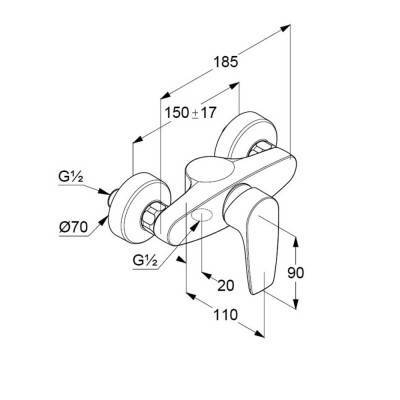 Будкрам купити Pure&Solid Змішувач д/душа Pure&Solid Змішувач д/душа 2