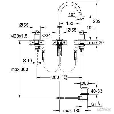 Будкрам купить ATRIO Classic Смеситель для раковины, 3 отв. ATRIO Classic Смеситель для раковины, 3 отв. 2