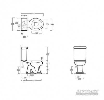 Будкрам купити - LONDRA  Londra Унітаз моноблок, білий - LONDRA  Londra Унітаз моноблок, білий 3