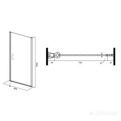 Будкрам купить D8 BLISS L Дверцы в нишу, профиль хром, стекло прозрачное D8 BLISS L Дверцы в нишу, профиль хром, стекло прозрачное 2