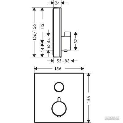 Будкрам купити ShowerSelect Зовнішня частина термостата ShowerSelect Зовнішня частина термостата 2