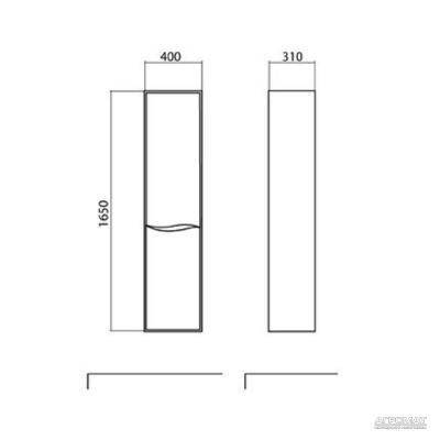 Будкрам купити АЛЬФА Пенал-40, підвісний, R правий АЛЬФА Пенал-40, підвісний, R правий 2