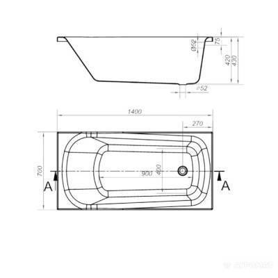 Будкрам купити NAO Ванна 140x70 + ніжки NAO Ванна 140x70 + ніжки 2