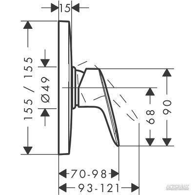 Будкрам купити Logis highflow Зовнішня частина змішувача д/душа Logis highflow Зовнішня частина змішувача д/душа 2