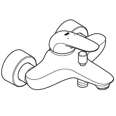 Будкрам купити Eurostyle Solid змішувач для ванни з підключеннням душа, білий Eurostyle Solid змішувач для ванни з підключеннням душа, білий 3