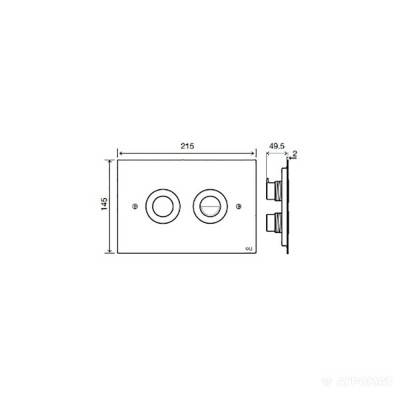 Будкрам купити TREND Клавіша змиву пневматична, матовий хром TREND Клавіша змиву пневматична, матовий хром 2