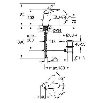 Будкрам купити Eurostyle  Solid Змішувач для біде Eurostyle  Solid Змішувач для біде 2
