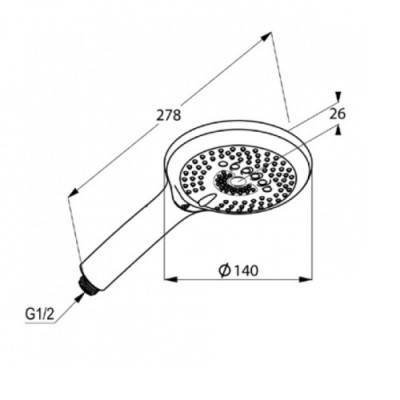 Будкрам купить Freshline 3S white Ручной душ Freshline 3S white Ручной душ 2