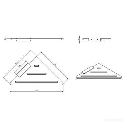 Будкрам купить Угловая полка для душа (левое/правое крепление), искусственный камень Угловая полка для душа (левое/правое крепление), искусственный камень 2