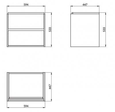 Будкрам купить CREA Тумба для раковины CREA 60 серый матовый CREA Тумба для раковины CREA 60 серый матовый 2