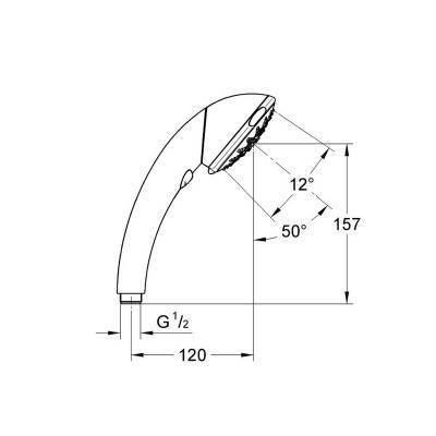 Будкрам купить Movario Душевая лейка, хром Movario Душевая лейка, хром 2