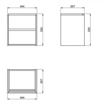 Будкрам купити CREA Тумба д/раковини CREA 50  білий CREA Тумба д/раковини CREA 50  білий 2