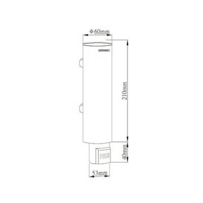 Будкрам купить Дозатор жидкого мыла, 300мл., нержав. сталь матовая Дозатор жидкого мыла, 300мл., нержав. сталь матовая 2