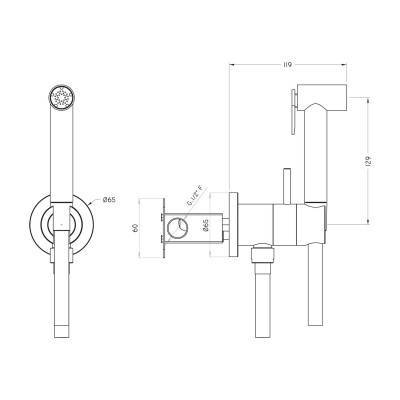 Будкрам купити ART гігієнічний душ з прогресивним картриджем, чорний матовий ART гігієнічний душ з прогресивним картриджем, чорний матовий 2