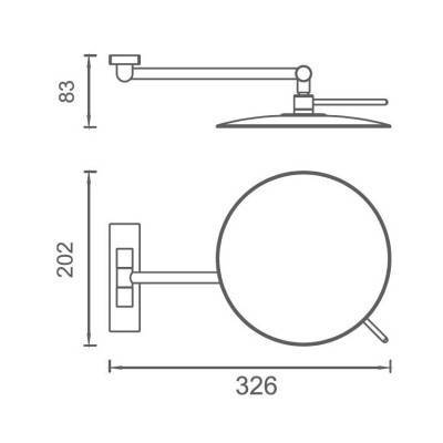 Будкрам купити LAGUNA Косметичне дзеркало, кругле, хром LAGUNA Косметичне дзеркало, кругле, хром 2