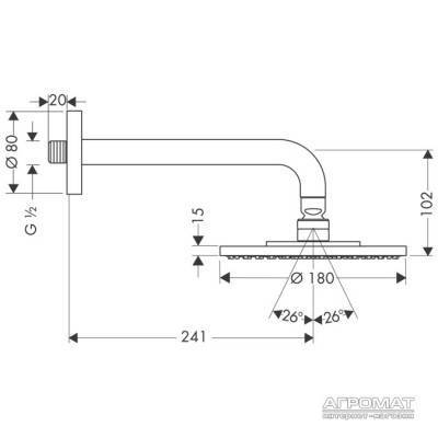 Будкрам купить Raindance Air 180 Верхний душ Raindance Air 180 Верхний душ 2