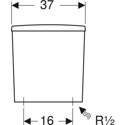 Будкрам купити Selnova Square Бачок прямокутний 6/3 л, підвід води знизу, білий глянець Selnova Square Бачок прямокутний 6/3 л, підвід води знизу, білий глянець 4