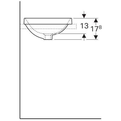 Будкрам купити VariForm Умивальник круглий, монтується в стільницю, d=40см, без отвору для зміш., з переливом, глазурований знизу, білий глянець VariForm Умивальник круглий, монтується в стільницю, d=40см, без отвору для зміш., з переливом, глазурований знизу, білий глянець 5