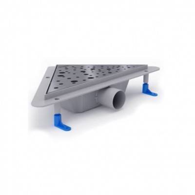 Будкрам купить угловой трап с матовой решеткой "Капли"