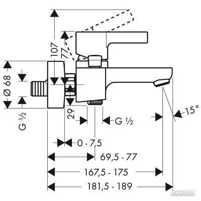 Будкрам купити Metris S Змішувач д/ванни Metris S Змішувач д/ванни 2