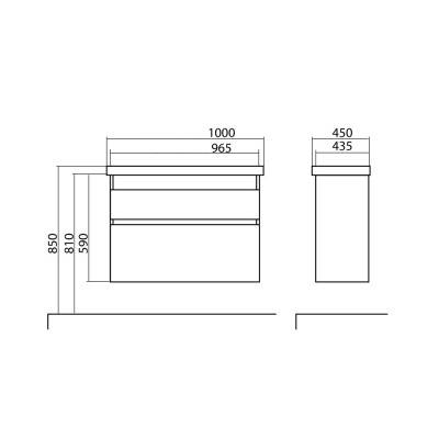 Будкрам купити ЕЛІТ Тумба підвісна з раковиною-100 Elite ЕЛІТ Тумба підвісна з раковиною-100 Elite 3