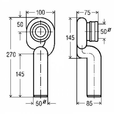 Будкрам купить Сифон для уринала, верт. Сифон для уринала, верт. 2