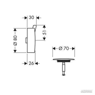 Будкрам купити Flexaplus S Зовнішня частина сифона д/ванни Flexaplus S Зовнішня частина сифона д/ванни 2