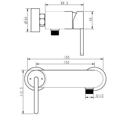 Будкрам купить LAGUNA Настенный смеситель для ванны с душевым набором LAGUNA Настенный смеситель для ванны с душевым набором 2