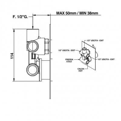 Будкрам купити Внутрішня частина змішувача для душу на 3 споживача