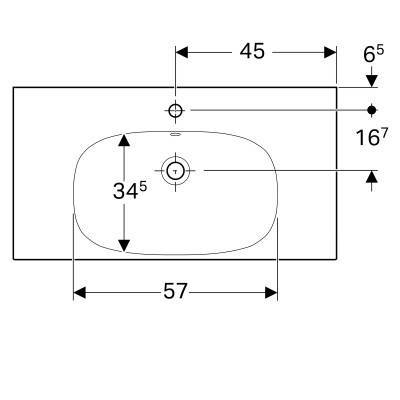 Будкрам купити Geberit Acanto Умивальник 90см, з отвором, з переливом, білий Geberit Acanto Умивальник 90см, з отвором, з переливом, білий 3