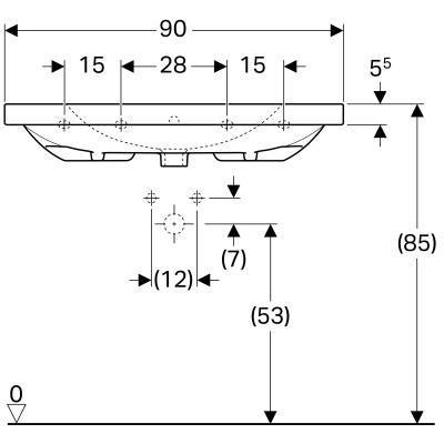 Будкрам купити Geberit Acanto Умивальник 90см, з отвором, з переливом, білий Geberit Acanto Умивальник 90см, з отвором, з переливом, білий 5